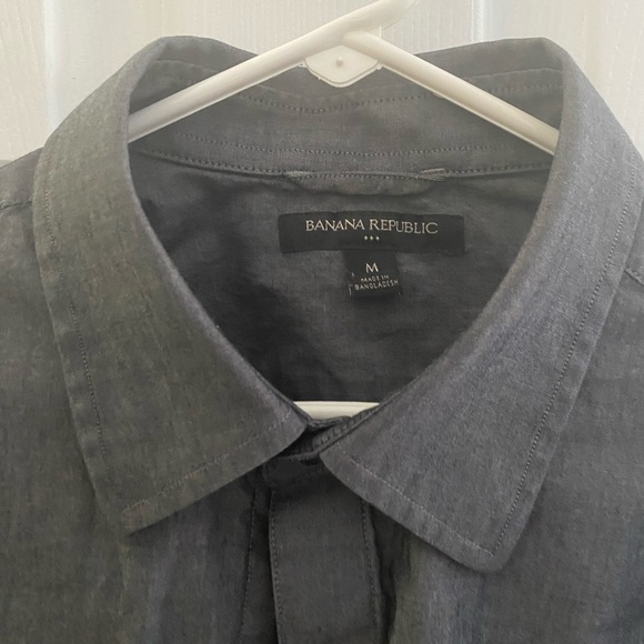 Banana Republic button down Grey, with black sleeves, medium - Picture 2 of 3